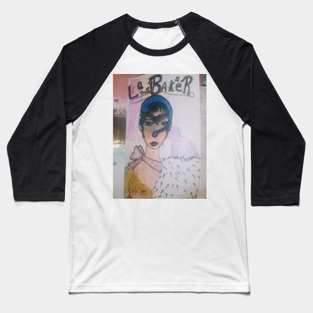 Josephine Baker Baseball T-Shirt by SWANN🦢